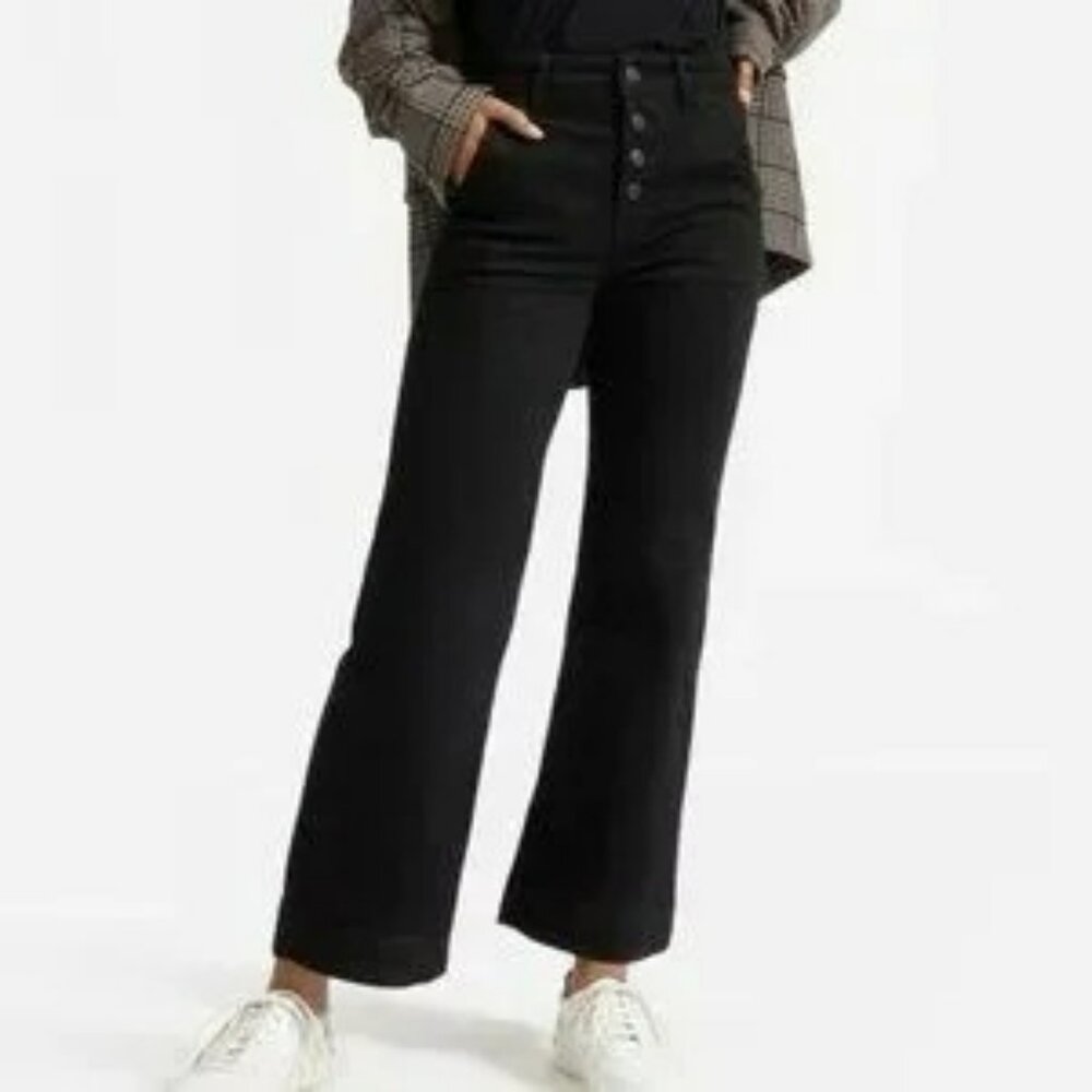 Everlane Wide Leg Jean Womens 28 Regular Black Cotton Blend Casual Denim Jeans